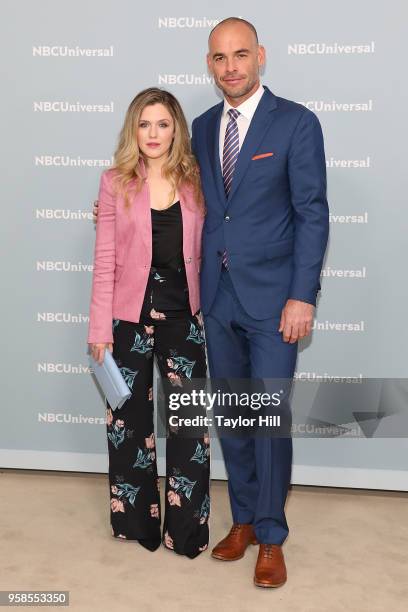 Harriet Dyer and Paul Blackthorne attend the 2018 NBCUniversal Upfront Presentation at Rockefeller Center on May 14, 2018 in New York City.