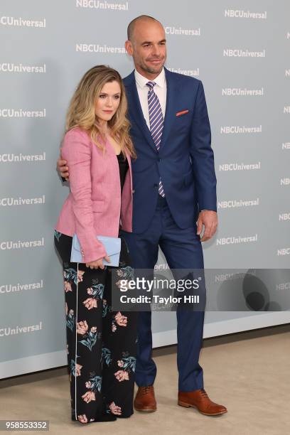 Harriet Dyer and Paul Blackthorne attend the 2018 NBCUniversal Upfront Presentation at Rockefeller Center on May 14, 2018 in New York City.
