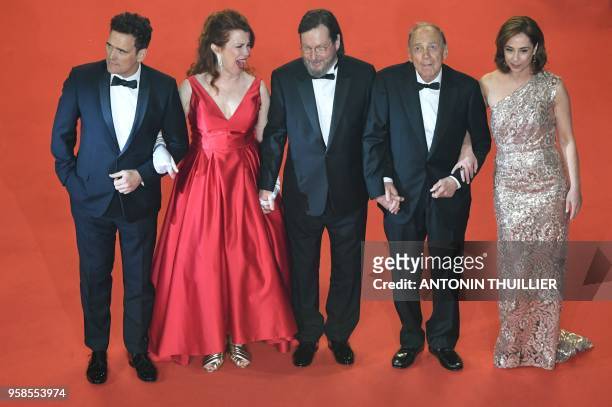 Actor Matt Dillon, US actress Siobhan Fallon Hogan, Danish director Lars Von Trier, Swiss actor Bruno Ganz and Danish actress Sofie Grabol pose as...