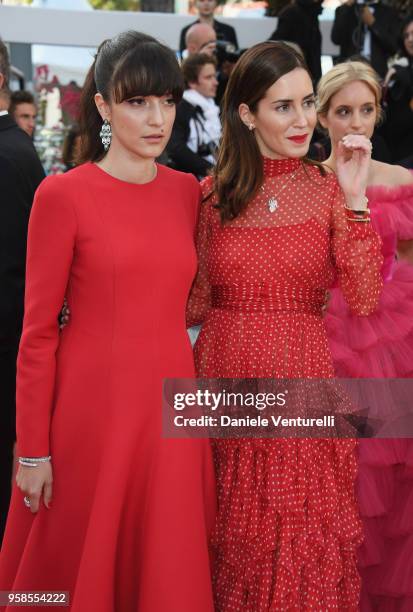 Eleonora Carisi and Gala Gonzales attend the screening of "Ash Is The Purest White " during the 71st annual Cannes Film Festival at Palais des...