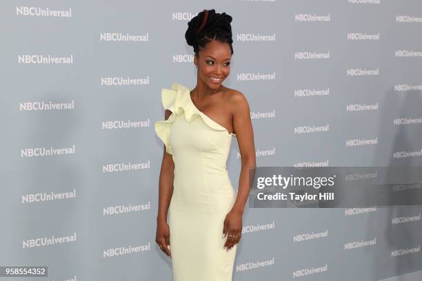 YaYa DaCosta attends the 2018 NBCUniversal Upfront Presentation at Rockefeller Center on May 14, 2018 in New York City.