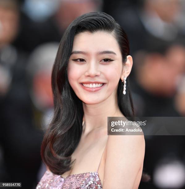 Chinese model Ming Xi arrives for the screening of the film 'BlacKkKlansman' at the 71st Cannes Film Festival in Cannes, France on May 14, 2018.