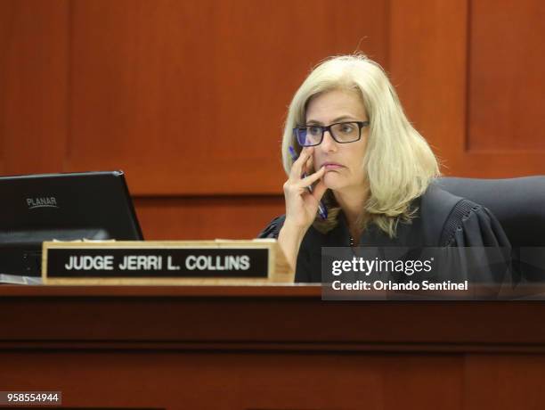 Seminole County Judge Jerri L. Collins denies an injunction against George Zimmerman on Monday, May 14, 2018 in a civil stalking case. Dennis Warren,...