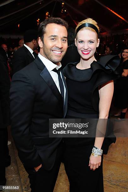 Actors Jeremy Piven and January Jones attend the 67th Annual Golden Globe Awards official HBO After Party held at Circa 55 Restaurant at The Beverly...