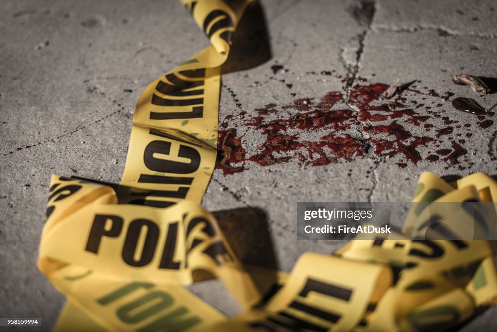 Police Tape in Blood