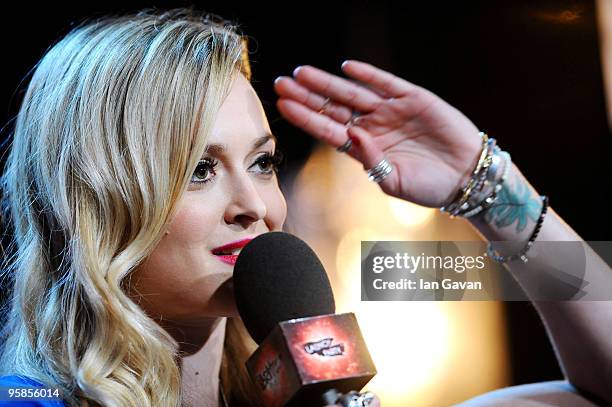 Fearne Cotton attends the Brit Awards 2010 Shortlist Announcement at the 02 Arena on January 18, 2010 in London, England.