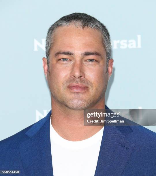 Actor Taylor Kinney attends the 2018 NBCUniversal Upfront presentation at Rockefeller Center on May 14, 2018 in New York City.