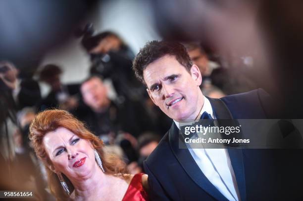 Actors Siobhan Fallon Hogan and Matt Dillon attend the screening of "The House That Jack Built" during the 71st annual Cannes Film Festival at Palais...