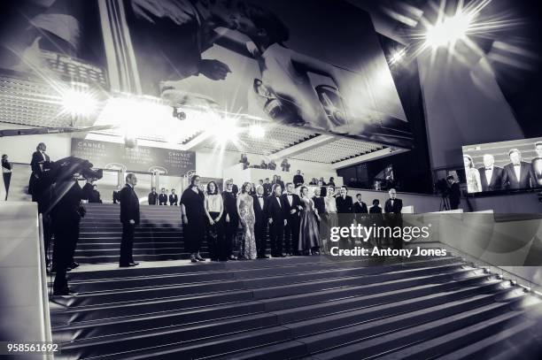 Producers Madeleine Ekman, Lizette Jonjic, Bettina Brokemper, Actor Bruno Ganz, director Lars von Trier, actor Matt Dillon, actress Siobhan Fallon...