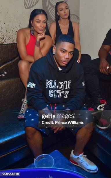 Shantel Jackson and Nelly attend Bottle Wars at Empire on May 14, 2018 in Atlanta, Georgia.