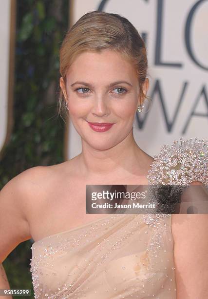 Actress Drew Barrymore arrives at the 67th Annual Golden Globe Awards held at The Beverly Hilton Hotel on January 17, 2010 in Beverly Hills,...
