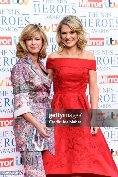 Kate Garraway and Charlotte Hakwins attend the 'NHS Heroes Awards' held at the Hilton Park Lane on May 14, 2018 in London, England.