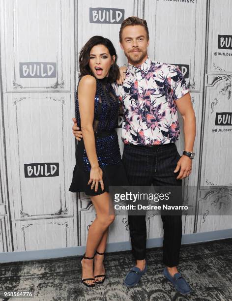 Personalities and dancers Jenna Dewan and Derek Hough visit Build Series to discuss 'World of Dance' at Build Studio on May 14, 2018 in New York City.