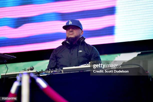 Felli Fel performs onstage during the Power 106 Powerhouse festival at Glen Helen Amphitheatre on May 12, 2018 in San Bernardino, California.