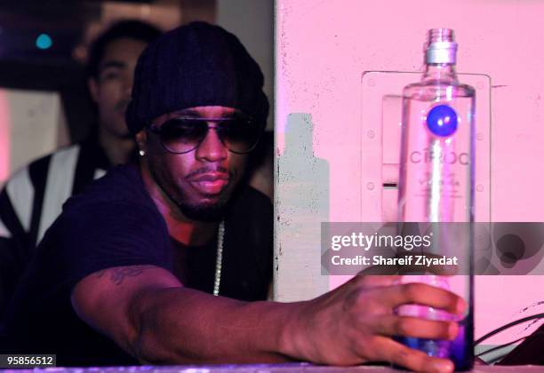 Diddy visits Pink Elephant on January 18, 2010 in New York City.