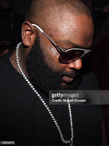 Rick Ross visits Pink Elephant on January 18, 2010 in New York City.