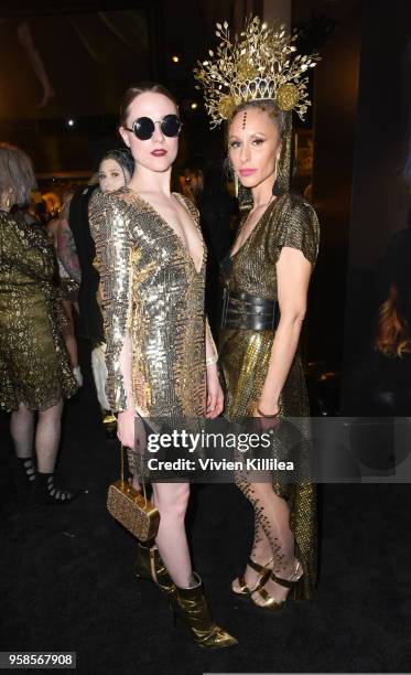 Evan Rachel Wood and Rachel Hoke attend Kat Von D Beauty 10th Anniversary Party at Vibiana Cathedral on May 10, 2018 in Los Angeles, California.