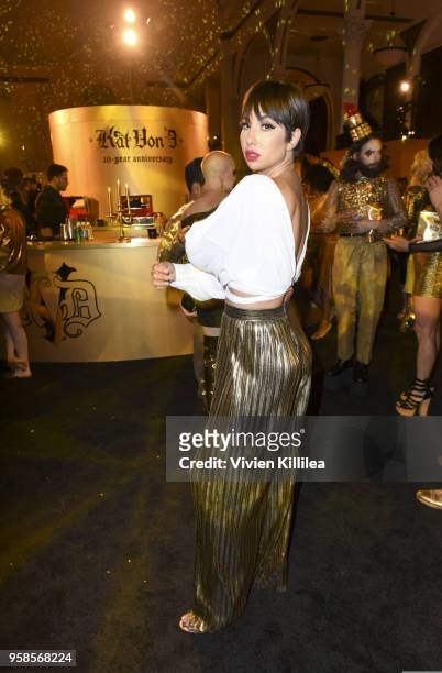 Jackie Cruz attends Kat Von D Beauty 10th Anniversary Party at Vibiana Cathedral on May 10, 2018 in Los Angeles, California.