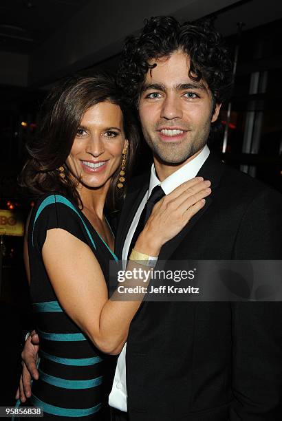 Actors Perrey Reeves and Adrian Grenier attend the 67th Annual Golden Globe Awards official HBO After Party held at Circa 55 Restaurant at The...
