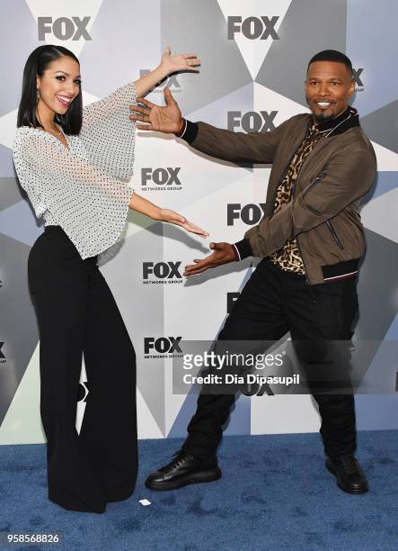 Corinne Foxx and actor Jamie Foxx attend the 2018 Fox Network Upfront at Wollman Rink, Central Park on May 14, 2018 in New York City.