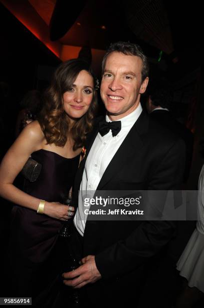 Actors Rose Byrne and Tate Donovan attend the 67th Annual Golden Globe Awards official HBO After Party held at Circa 55 Restaurant at The Beverly...