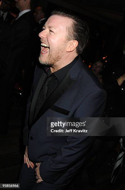 Actor Ricky Gervais attends the 67th Annual Golden Globe Awards official HBO After Party held at Circa 55 Restaurant at The Beverly Hilton Hotel on...