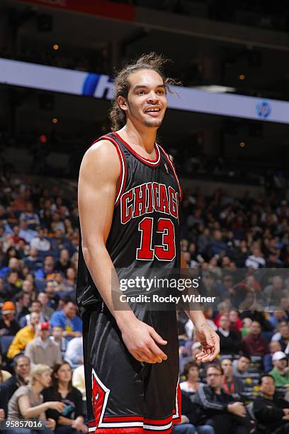 Joakim Noah of the Chicago Bulls reacts to a call in a game against the Golden State Warriors on January 18, 2010 at Oracle Arena in Oakland,...