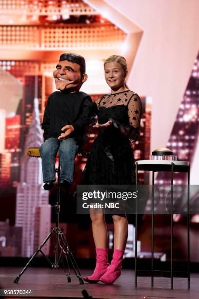 NBCUniversal Upfront in New York City on Monday, May 14, 2018 -- Pictured: Darci Lynne, "America's Got Talent" on NBC --