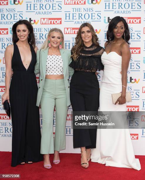 Julia Goulding, Victoria Ekanoye, Lucy Fallon and Kym Marsh attends the 'NHS Heroes Awards' held at the Hilton Park Lane on May 14, 2018 in London,...