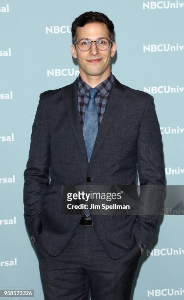 Actor Andy Samberg attends the 2018 NBCUniversal Upfront presentation at Rockefeller Center on May 14, 2018 in New York City.