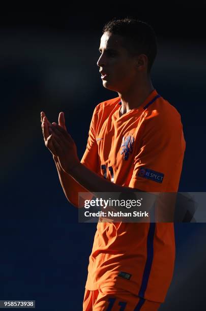 Mohammed Ihattaren of Netherlands looks on during the UEFA European Under-17 Championship match between Netherlands and Ireland at Proact Stadium on...