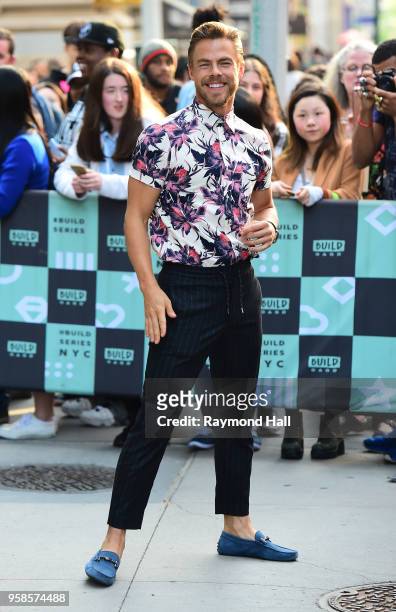 Derek Hough is seen leaving aol Live on May 14, 2018 in New York City.