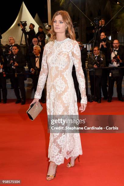 Constance Jablonski attends the screening of "The House That Jack Built" during the 71st annual Cannes Film Festival at Palais des Festivals on May...