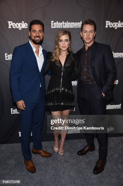 Ramirez, Melissa Roxburgh and Josh Dallas of Manifest attend Entertainment Weekly & PEOPLE New York Upfronts celebration at The Bowery Hotel on May...