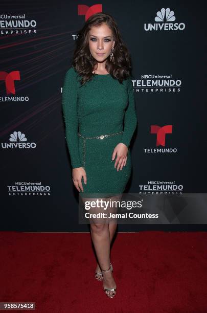 Actor Carolina Miranda attends the 2018 Telemundo Upfront at the Park Avenue Armory on May 14, 2018 in New York City.