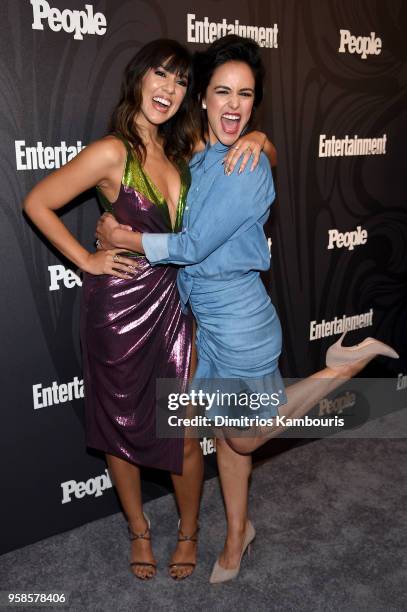 Stephanie Beatriz and Melissa Fumero of Brooklyn 99 attend Entertainment Weekly & PEOPLE New York Upfronts celebration at The Bowery Hotel on May 14,...