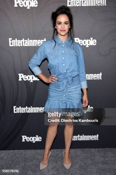 Melissa Fumero of Brooklyn 99 attends Entertainment Weekly & PEOPLE New York Upfronts celebration at The Bowery Hotel on May 14, 2018 in New York...