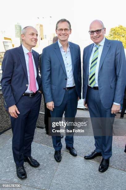 Wolfgang Krach, chief editor Sueddeutsche Zeitung, mayor of Berlin Michael Mueller and Stefan Hilscher, CEO Sueddeutsche Zeitung during the 13th Long...