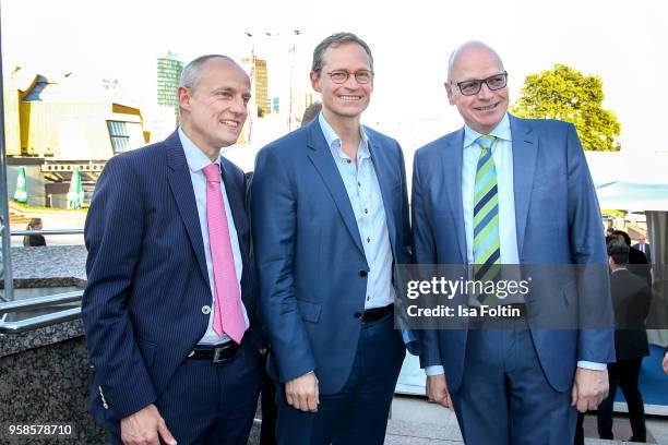 Wolfgang Krach, chief editor Sueddeutsche Zeitung, mayor of Berlin Michael Mueller and Stefan Hilscher, CEO Sueddeutsche Zeitung during the 13th Long...