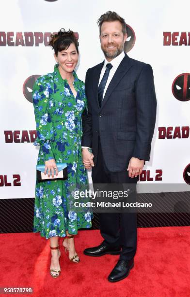 Executive producer Kelly McCormick and director David Leitch attend the Deadpool 2 screening at AMC Loews Lincoln Square on May 14, 2018 in New York...