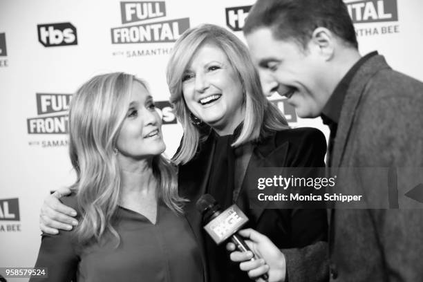 Executive Producer and host Samantha Bee and Founder of Huffington Post Arianna Huffington are interviewed during the "Full Frontal with Samantha...