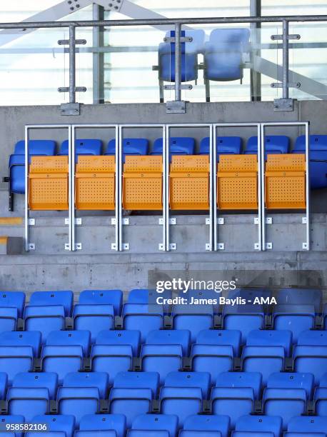 Shrewsbury Town become the first Football League club in England to install permanent safe standing at their Montgomery Waters Meadow Stadium at New...