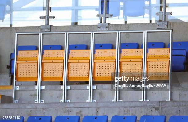 Shrewsbury Town become the first Football League club in England to install permanent safe standing at their Montgomery Waters Meadow Stadium at New...