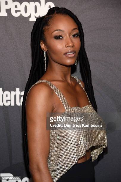 Yaya DaCosta of Chicago Med attends Entertainment Weekly & PEOPLE New York Upfronts celebration at The Bowery Hotel on May 14, 2018 in New York City.