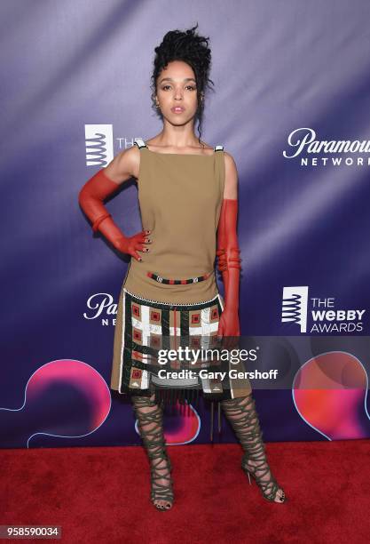 Recipient of the Special Achievement Award, recording artist FKA twigs attends the 22nd Annual Webby Awards at Cipriani Wall Street on May 14, 2018...