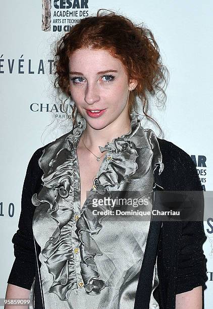 Actress Lola Naymark attends the Chaumet's cocktail party for Cesar's Revelations on January 18, 2010 in Paris, France.
