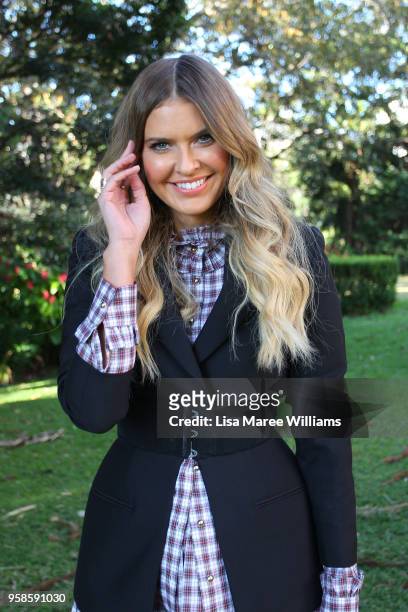 Elle Ferguson arrives ahead of the MacGraw show at Mercedes-Benz Fashion Week Resort 19 Collections at the Swifts, Darling Point on May 15, 2018 in...