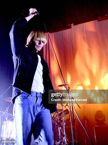 Tim Burgess of The Charlatans performs live on stage at Northwich Memorial Court on May 14, 2018 in Northwich, England.