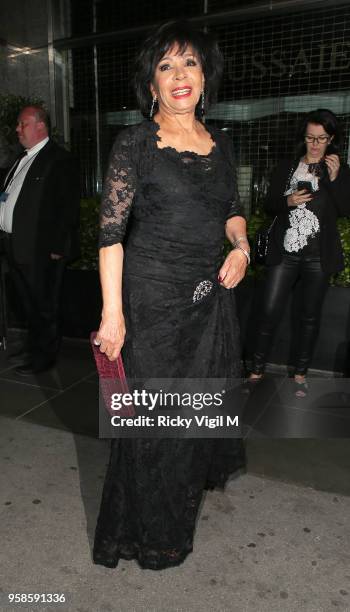 Shirley Bassey seen attending NHS Heroes Awards at London Hilton Park Lane on May 14, 2018 in London, England.