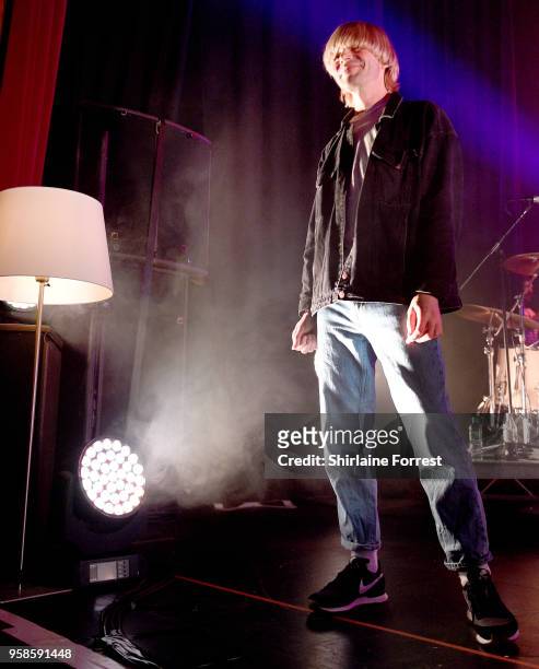 Tim Burgess of The Charlatans performs live on stage at Northwich Memorial Court on May 14, 2018 in Northwich, England.